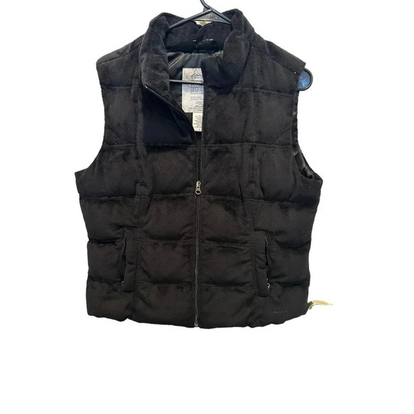 Eddie Bauer Premium Goose Down Quilted Microfiber Puffer Vest Size Large - Picture 1 of 8
